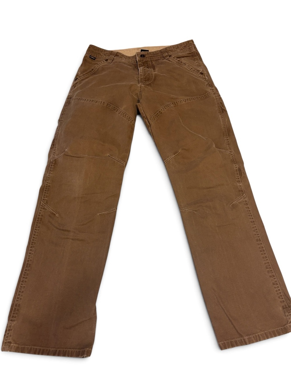 KÜHL Men’s 34x32 Brown Double Knee Workwear Pants Rugged Canvas